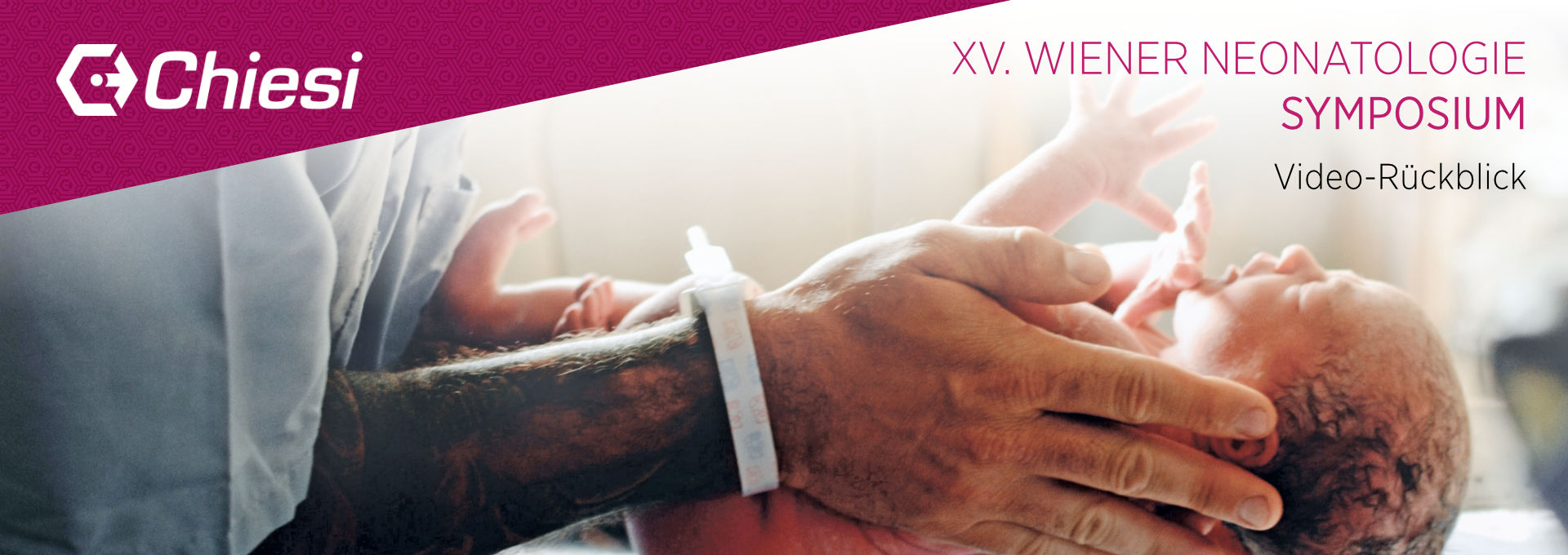 Auf dem Banner steht "WIENER NEONATOLOGIE SYMPOSIUM"
