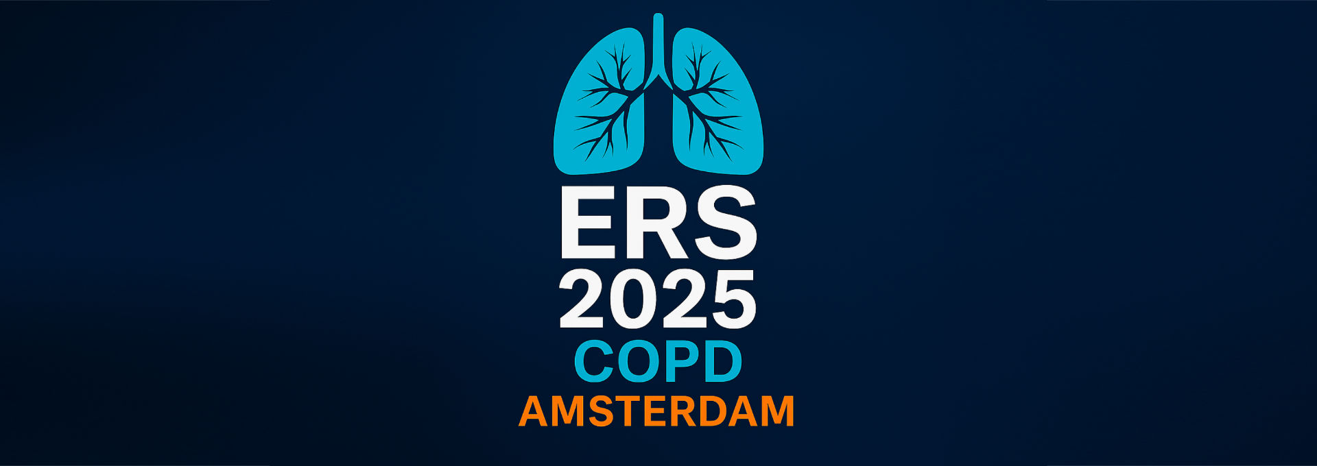 ERS 2025 Banner mit einem Bild von einer Lunge