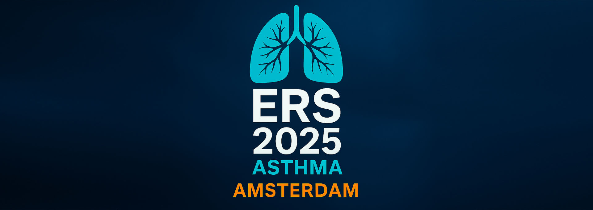 ERS 2025 Banner mit einem Bild von einer Lunge