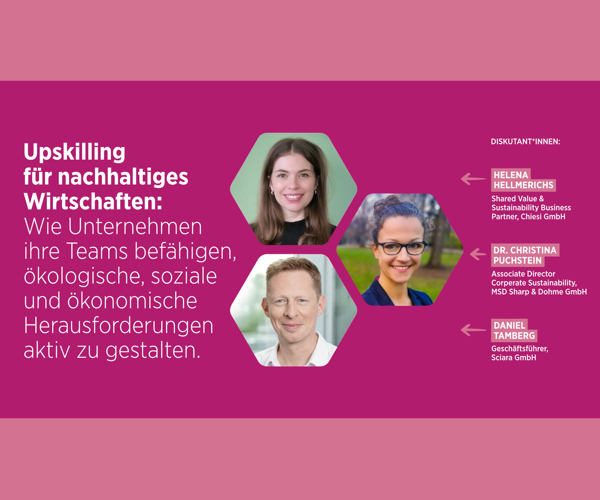 Informationen zum Chiesi LinkedIn Live Talk inklusive Details zu den Diskutant*innen