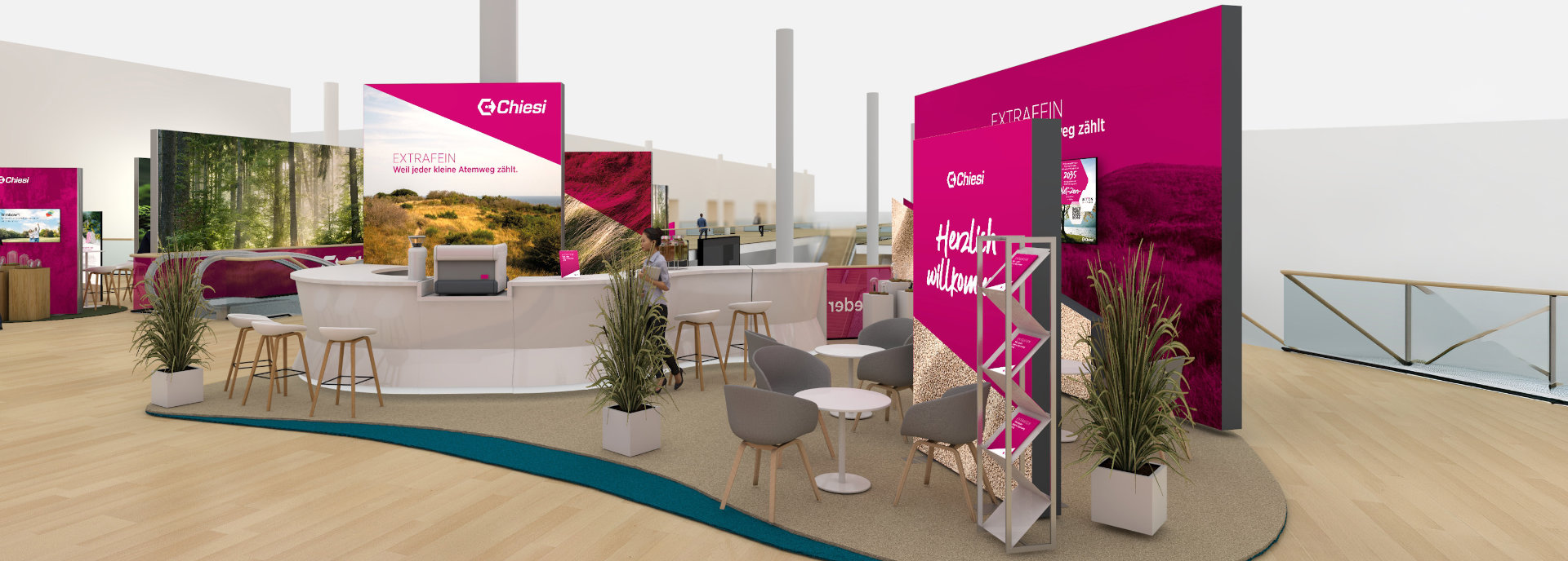 Chiesi Messestand auf dem Kongress der DGP