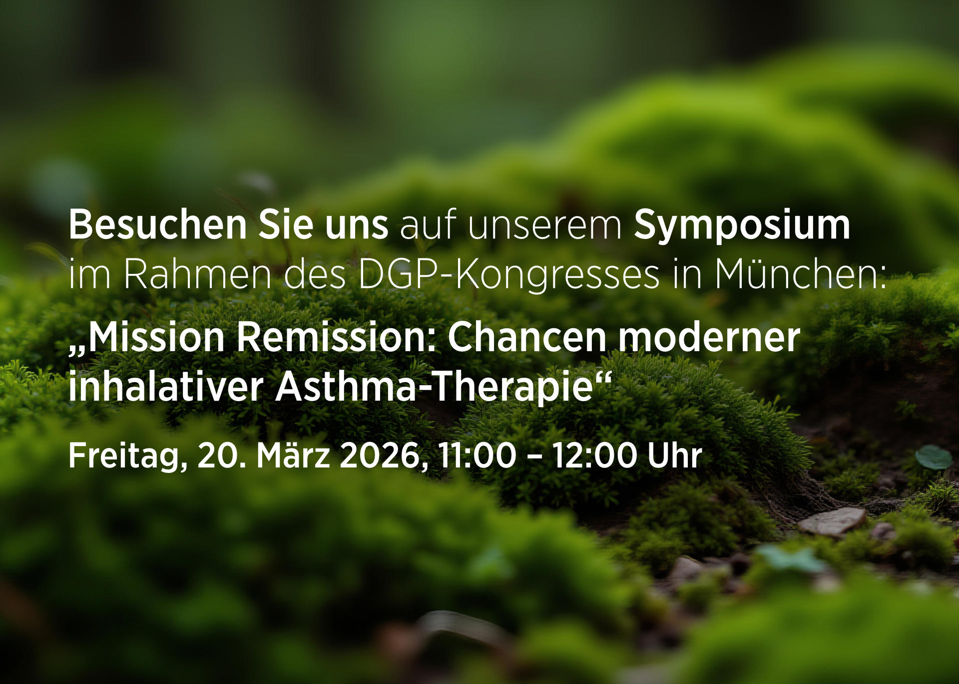 Informationen zum DGP Symposium von Chiesi im Rahmen des DGP-Kongresses